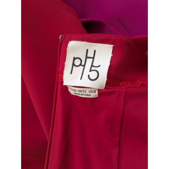 PH5 Sz 8 ORIGAMI A-Line Colorblock Bold Color Dress EUC - Picture 9 of 11